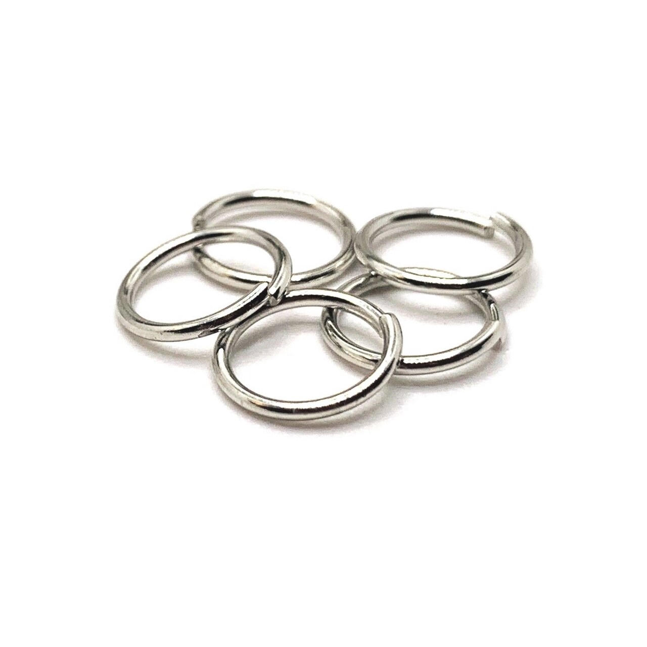 100, 500 or 1,000 Pieces: 10 mm Antique Silver Open Jump Rings